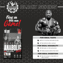 Dexter Jackson Signature Series Black Series Anabolic | Premium Lean Mass Gainer |Chocolate Flavor | Gluten Free |22 Serving, 16Lbs