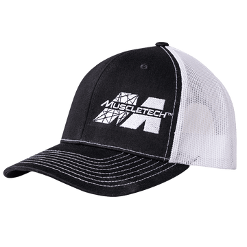 MuscleTech Black Hat Adjustable Snap Back Trucker